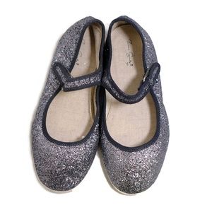 Zara Girl pewter glitter shoe